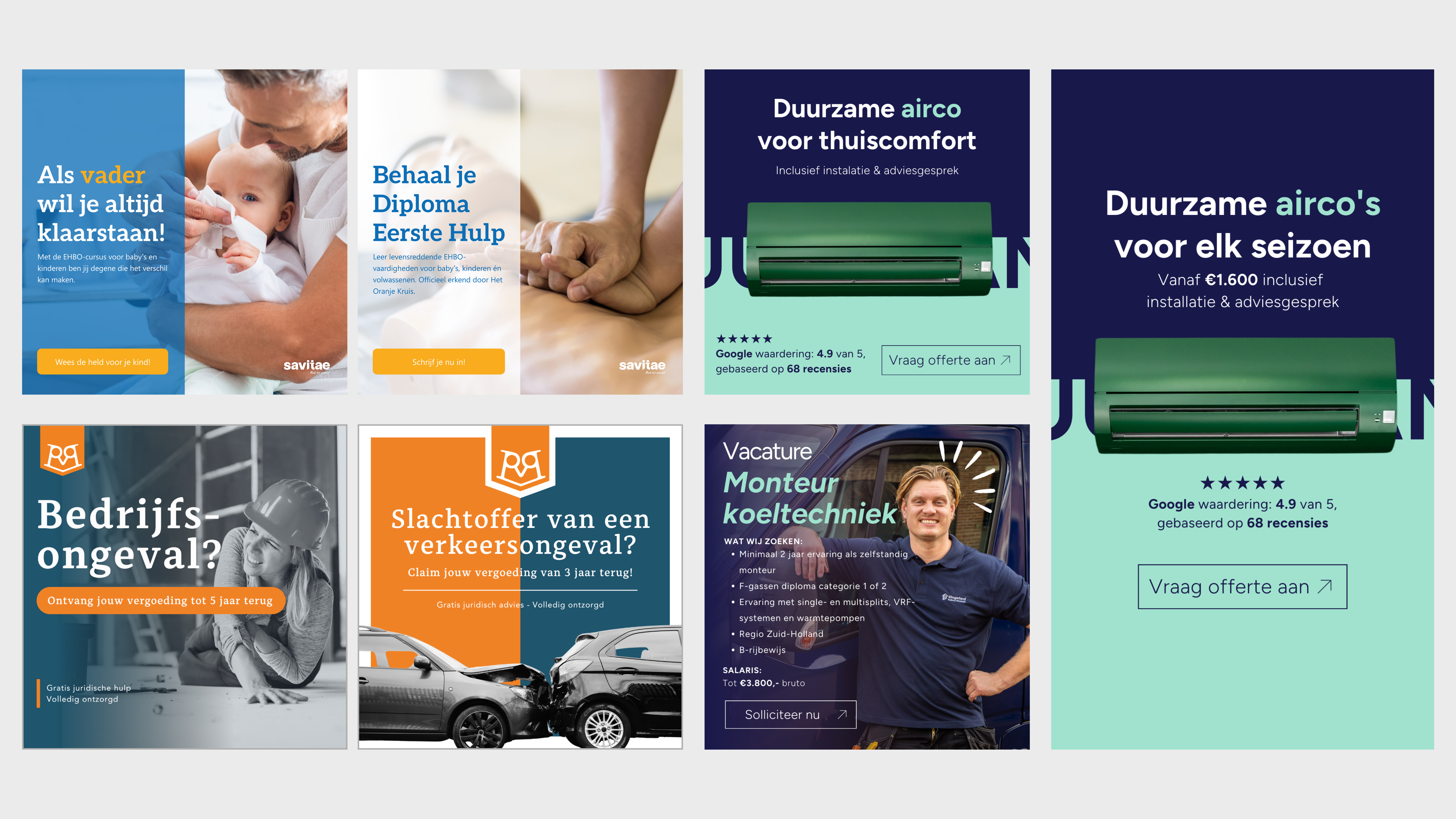 A few of the marketing creatives that I designed during my intership at Kersvers