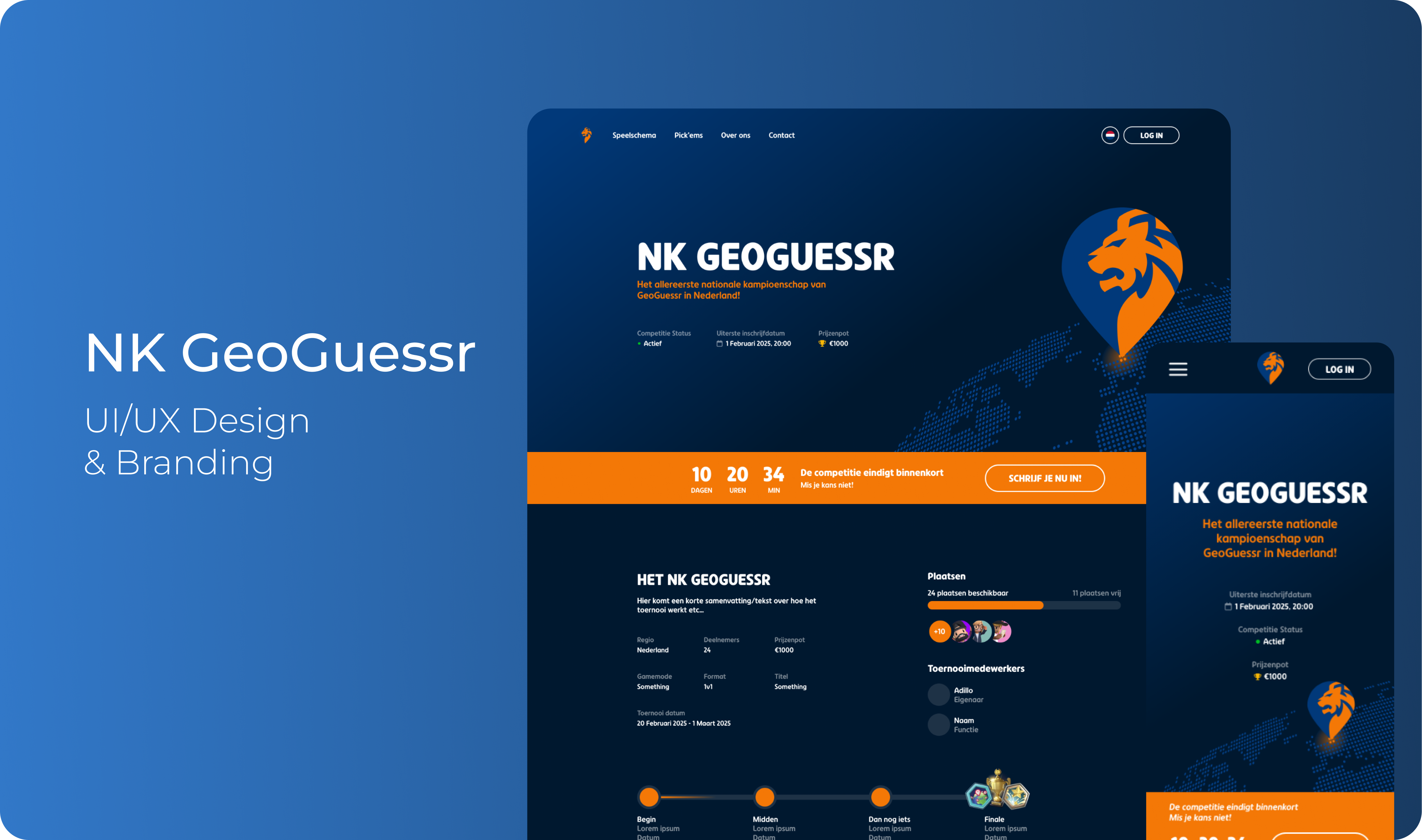 NK GeoGuessr is the dutch national championship GeoGuessr. I completely designed the website as well as the branding. The event reached 2.4+ million people and was a great succes.
